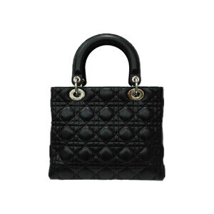 Dior Lady Cannage Handbag Lambskin Black
